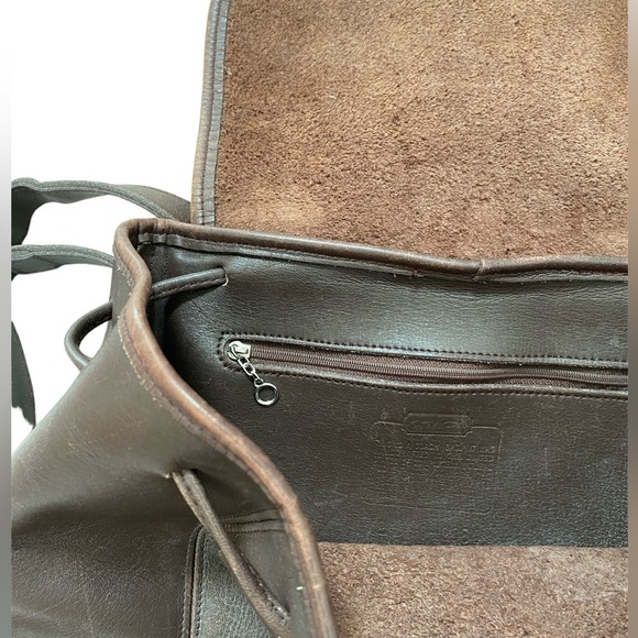 Coach Vintage Brown Leather Buckle Backpack 9064 - Picture 9 of 13
